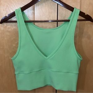 Lululemon Power Pivot Ribbed Tank Top (Scream Green, Size 8)